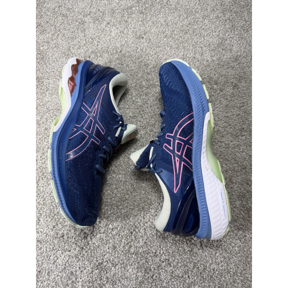 ASICS GEL-Kayano 27 Running Shoes Womens Size 8 Blue Pink Sneakers 1012A649 - Picture 4 of 9